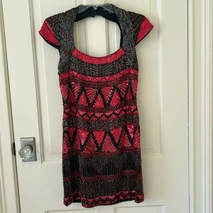 French Connection beaded mini dress, size 2.